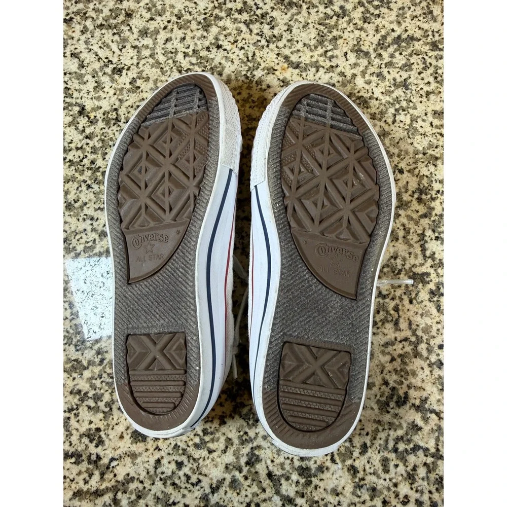 Converse Chuck Taylor All Star Shoreline White Kids Slip On Sneakers Size 12